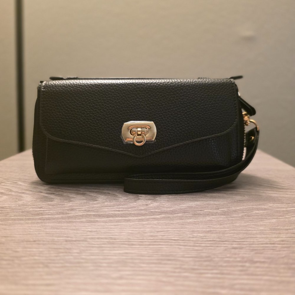 Crossbody Wallet Case for iPhone 15 6.1", Magnetic Detachable Floral PU Leather